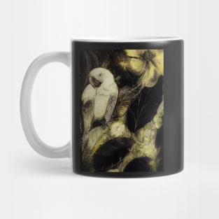 SEPIA VINTAGE DECO PARROT POSTER EXOTIC MACAW ART DRAWING PRINT Mug